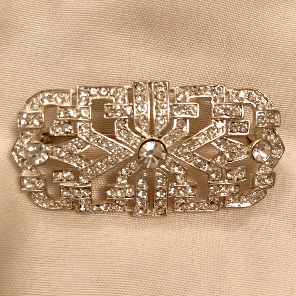 Faux Diamond Brooch